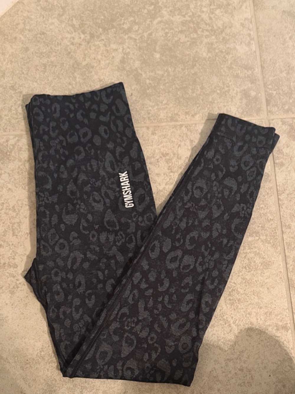 Gymshark Charcoal Black Leopard Jacquard Leggings